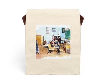 School - Canvas Lunch Bag With Strap