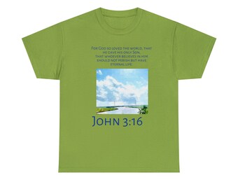 Jean 3:16 Christian Unisex Heavy Cotton Tee