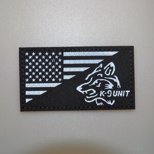 Laser cut cordura USA K9 United States American flag gsd canine Camo Tactical Patch Morale Badge ir Police Army reflective camouflage