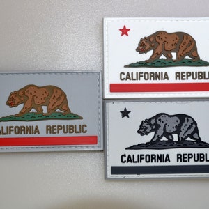 pvc CALIFORNIA REPUBLIC the bear grey subdued color Patch Morale funny Army force uniform bag ifak left Airsoft rubber uniform plate badge