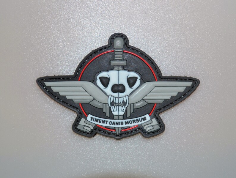 FEAR THE BITE Pvc K9 Dog Vest Patch Morale Funny Army Force Uniform