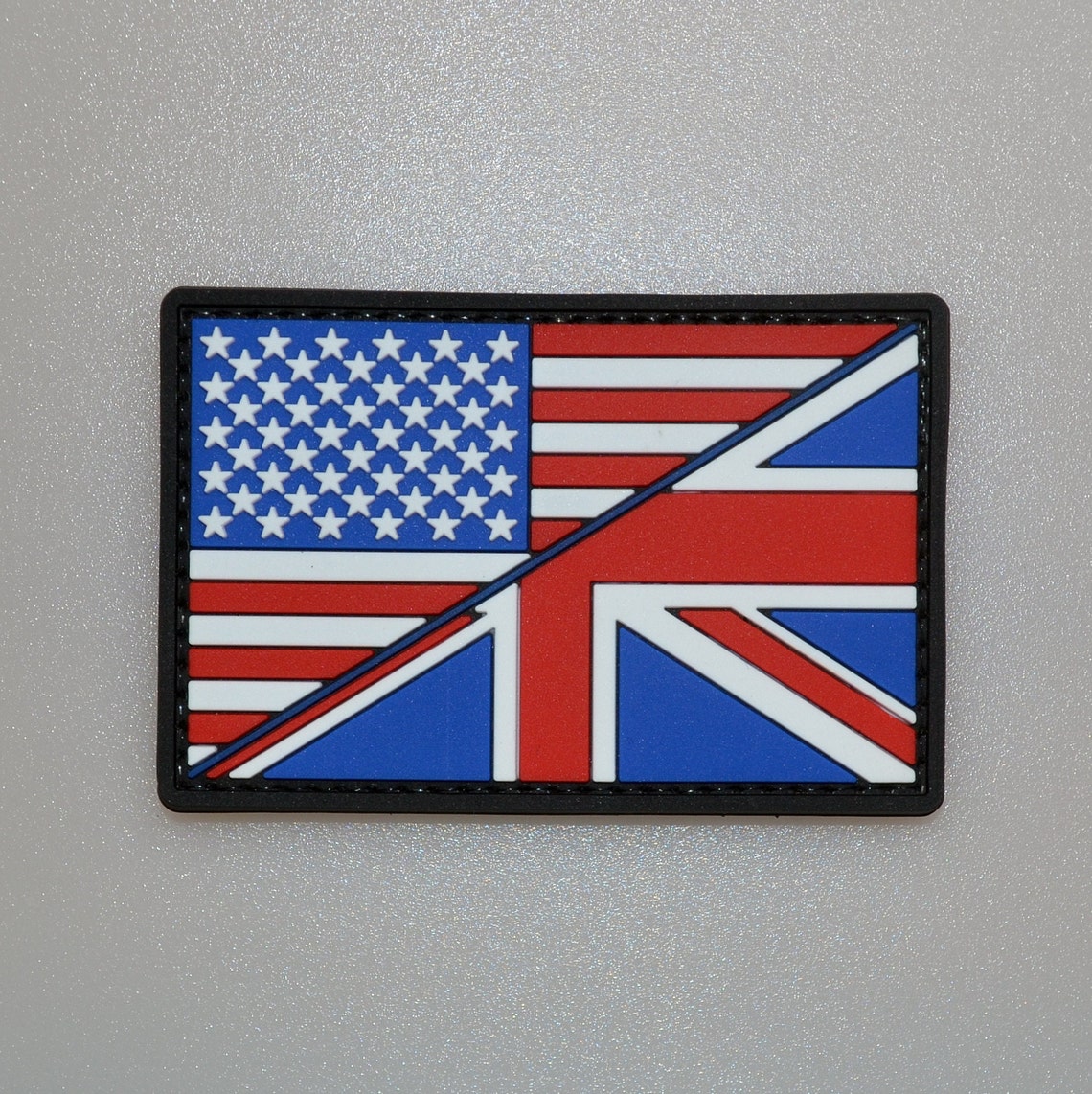 USA UK Flag Combo Pvc Patch Morale Funny Army Force Uniform Bag Ifak ...