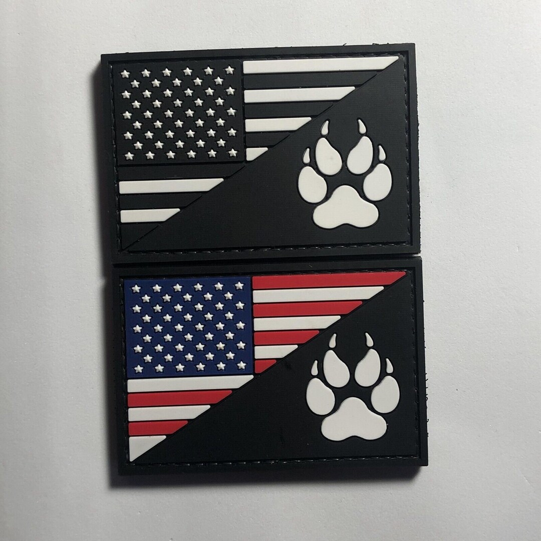 Pvc Usa Flag Half Paw Dog Gsd Vest Patch Morale Tactical Uniform Meme ...