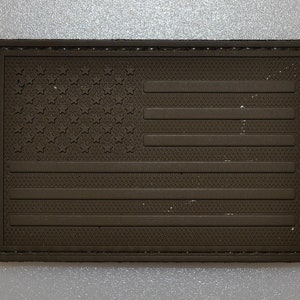All BROWN USA United States American flag PVC patch swat tactical color Morale Police Army force uniform bag ifak left