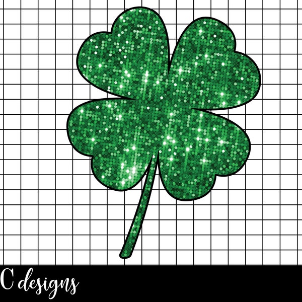Sequin Clover | Digital Download | .PNG  | Sublimation Ready | Direct to Film Ready