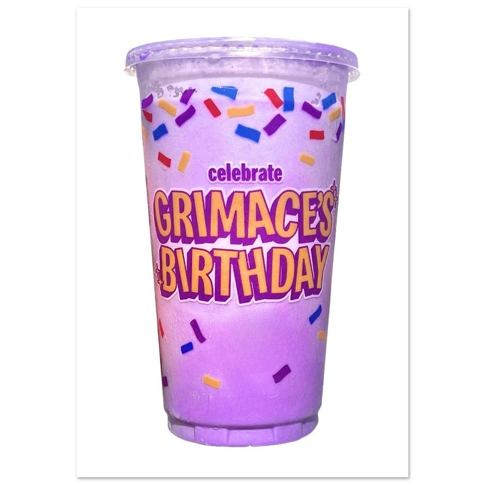 Grimace Shake Semi-Glossy Paper Poster A3