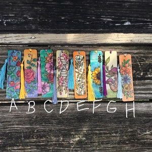 Floral Wood Bookmark