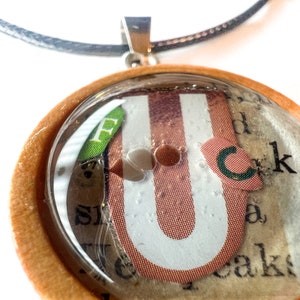Bad Word Kleurrijk neukglas cabochon collage hanger ketting Geüpcycled washi-tape gemengde metalen Boho het woord, scheldwoorden