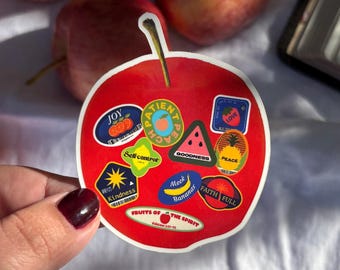 Fruit of the Spirit Sticker | Holy Spirit | Bible | Faith | Jesus | God | Journal Stickers | Christian | Apple
