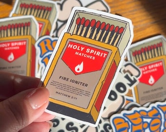 Matchbox Sticker | Holy Spirit | Bible Stickers | Faith Stickers | Jesus | God | Journal Stickers | Laptop Sticker | Christian Sticker