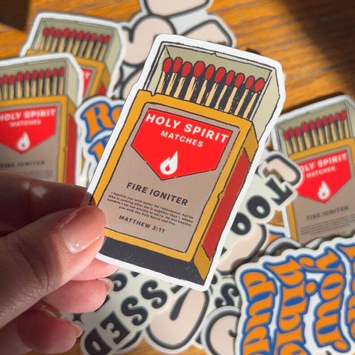 Matchbox Sticker | Holy Spirit | Bible Stickers | Faith Stickers | Jesus | God | Journal Stickers | Laptop Sticker | Christian Sticker