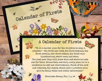 KALENDER DER ERSTE - Charlotte Mason - Naturkunde - Hauspädagogik - Phänologie - Hauspädagogik - Naturjournalismus - Arbeitsblätter - Natur
