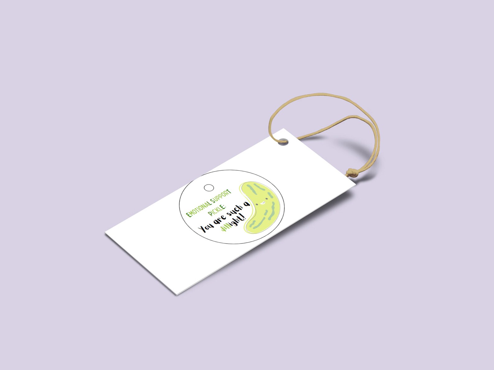Printable Emotional Support Pickle Gift Tags, Pickle Gift Tags, Pickle ...