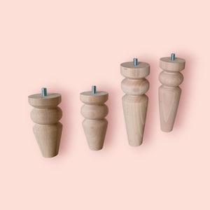 Möbelfüße Tischbein 4 x cm B  Holz   BucheMöbelfuß beine Massivholz  Möbelbeine Gerade Holzfüße gerade Rohe Buche Holzmöbelfüße Tischbeine