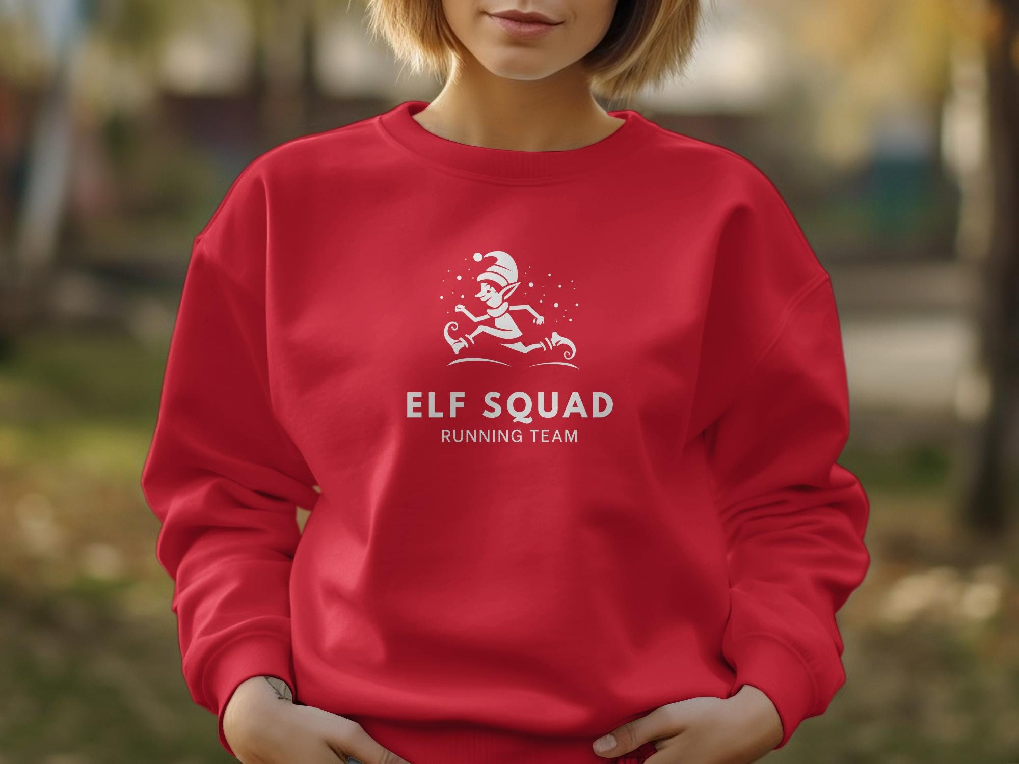 Custom Elf Running Christmas Running Race Team Sweater of Xmas Run Dash ...
