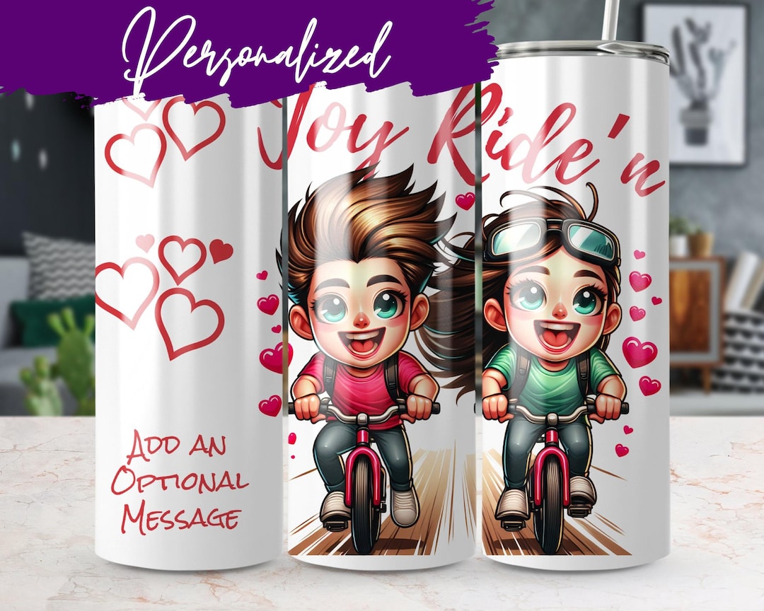 Cycling Valentine's Day Tumbler Gift for Cyclist Couple, Bike Gifts for