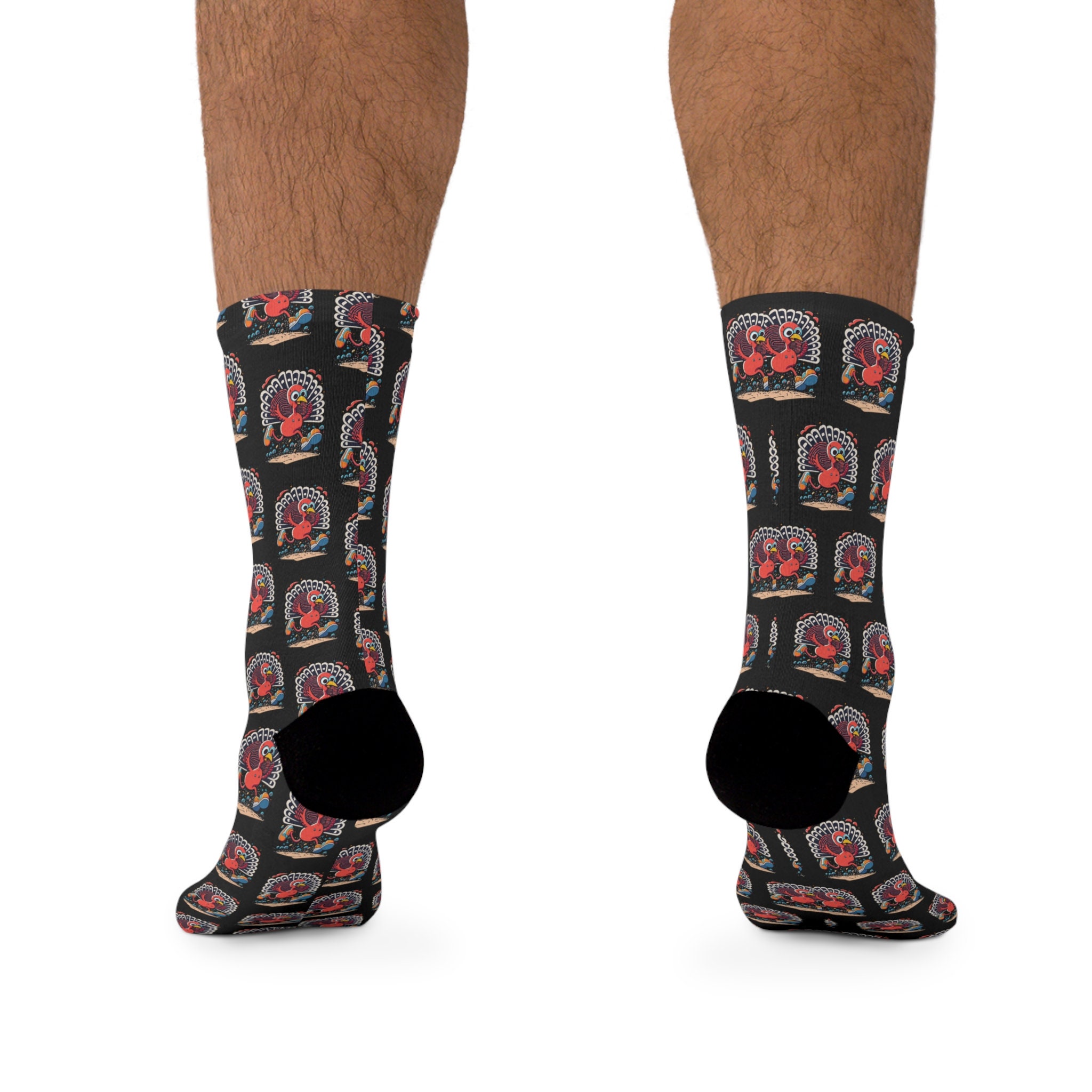Turkey Trot Thanksgiving Running Socks Fun Holiday Footwear for Runners Etsy