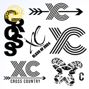 Minimalist Cross Country svg png, XC Logos, Running Digital Art