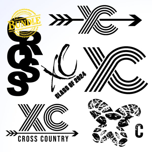 Minimalist Cross Country svg png, XC Logos, Running Digital Art
