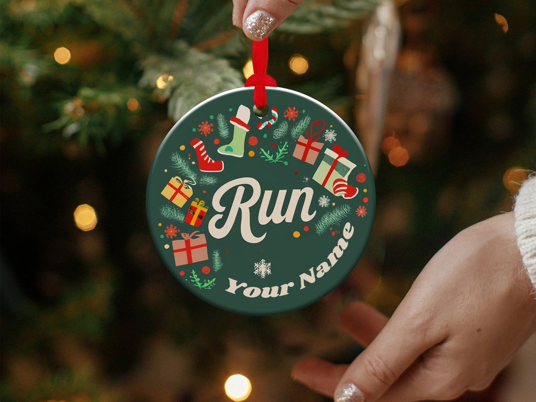 Personalized Run Christmas Ornaments for Runners Ornament With Gifts