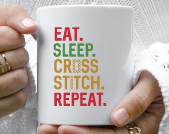 Funny Stitching Mug, Cross Stitch Mug, Cross Stitching Gifts, Funny Stitching Mug, Cross Stitch Lover Gifts for Her, Crafty Gift for Her