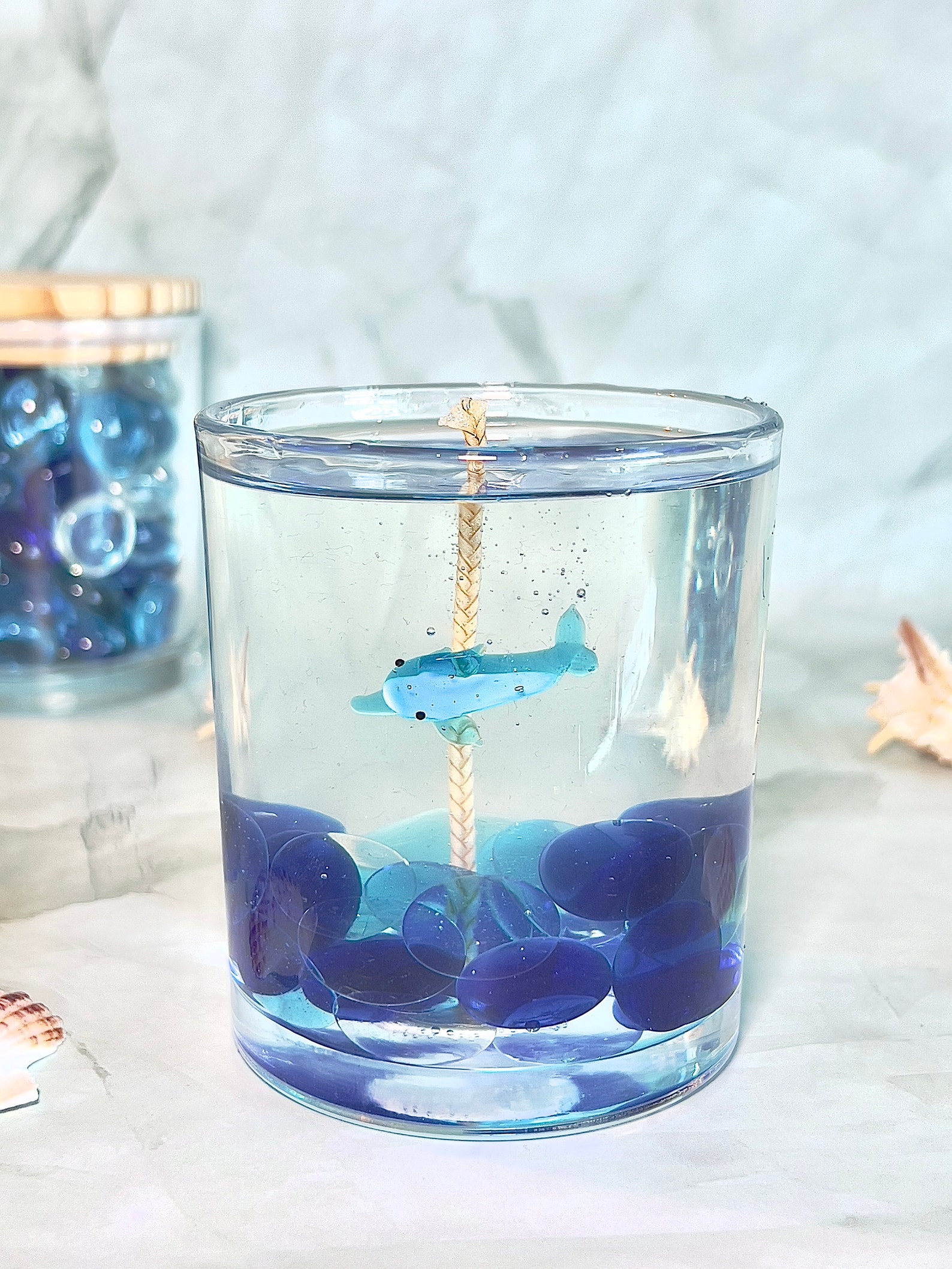 Dolphin Gel Candle, Aromatherapy Candles, Jelly Wax Candle, Scented