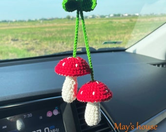 Car Air Freshener - Mushroom - Strawberry Car Air Freshener - Mushroom - Strawberry