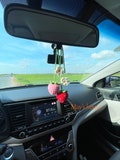 Set of 2 Strawberries fruit car hanging, strawberry car crochet plants, car mirror hanging accessories, car charms, Flower Gift product logo