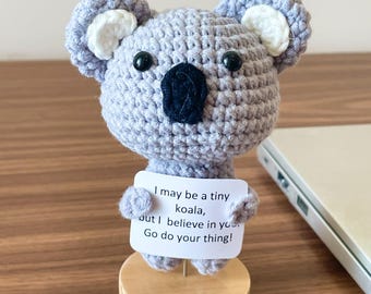 Crochet Koala Desk Decor, Handmade Amigurumi Koala , Cute Desk Companion, Thoughtful Gift, Cute Koala Decor