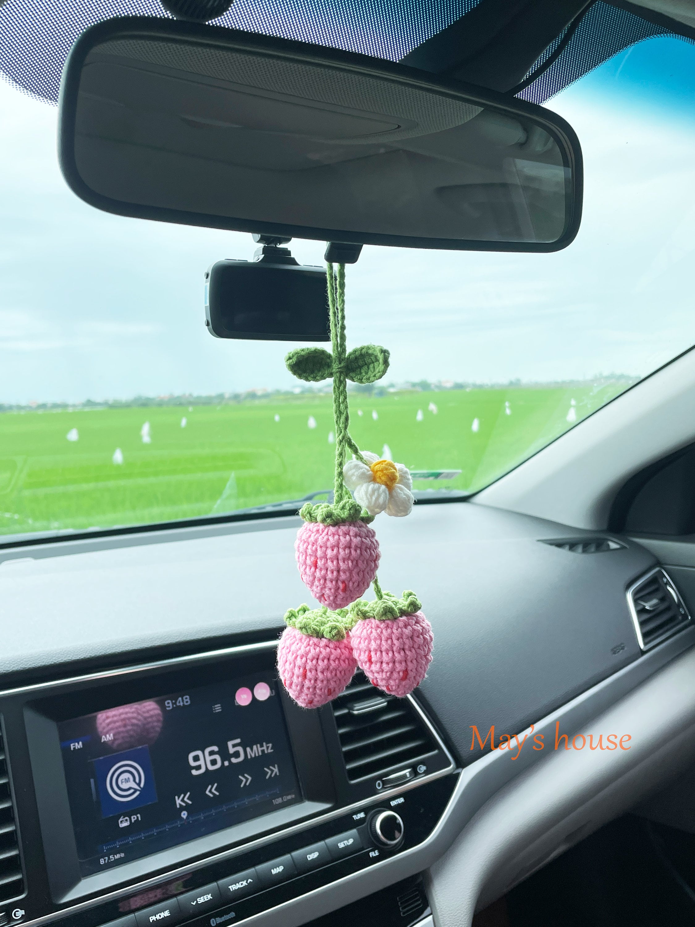 GARVALON Ciondolo Profumo Sospeso per Auto 6ml Flacone Olio Essenziale Decorazione Specchietto Retrovisore per Interni Auto Accessorio Purificante Aria Ambienti
