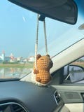 Crochet Capybara Car Hanging, Crochet Capybara Ornaments, Rearview Mirror Charm, Cute Accessory, Car Decorations, Car Charm, Gift for Her product logo