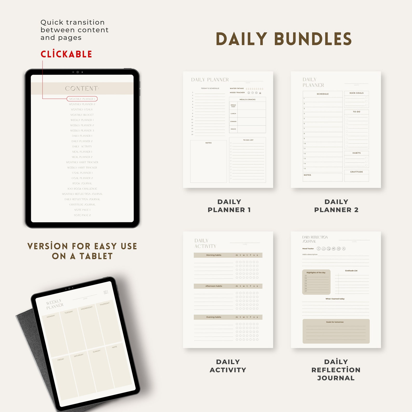 Planner, Digital Planner, Printable Planner, Planner Bundles - Etsy