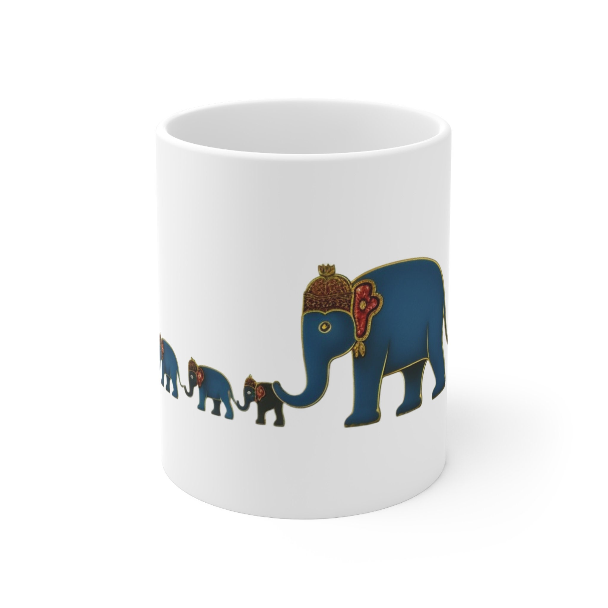 Tourist Mug Kawaii Cute Elephant Printed Creative Coffee Tea Mug