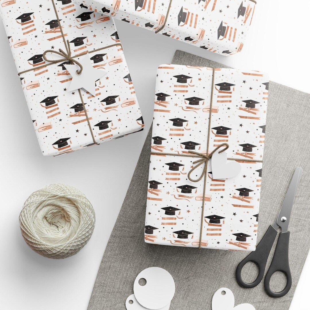 Graduation Wrapping Paper 2026, Neutral Gift Wrap, Class of 2026 Wrap ...