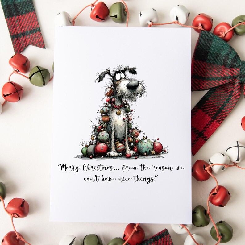 Funny Dog Christmas Cards | Its All Fun and Games Until the Lights Come ...