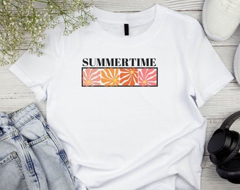 Vintage Summer Shirt, Retro Summer Shirt, Women Summer Top, Colorful Holiday Shirt, Summer Lovers Tee, Cute Summer Tee, Sunshine Shirt