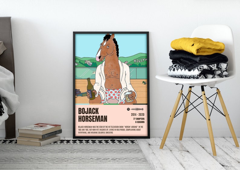 Bojack Horseman Digital Printable Poster Wall Art A3 A4 Etsy