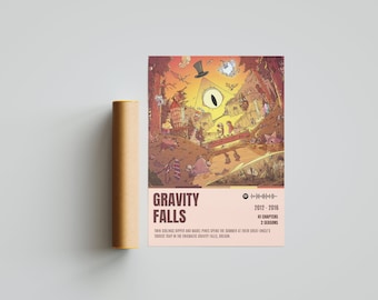 Gravity Falls Poster Digital Printable Product - Wall Art - A3 - A4 - A5 - 29.7 x 42.0 cm