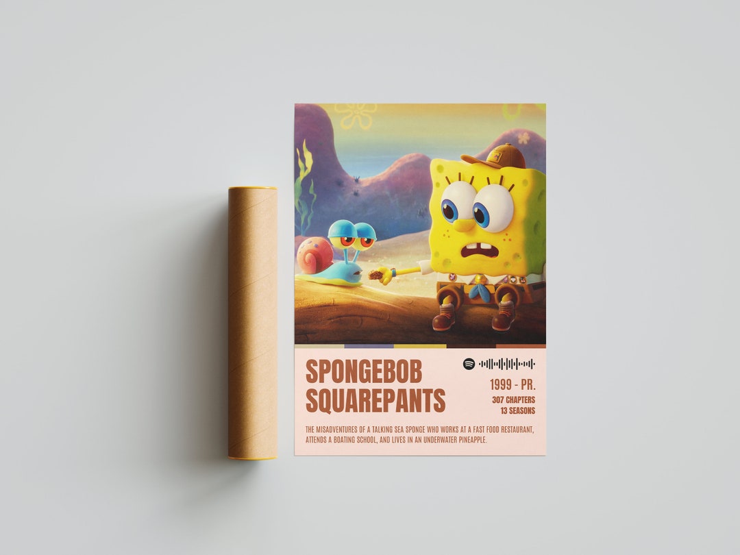 Spongebob Squarepants Digital Printable Poster Wall Art A3 - Etsy