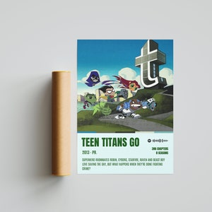 Teen Titans Go Poster Digital Printable Product - Wall Art - A3 - A4 - A5 - 29.7 x 42.0 cm