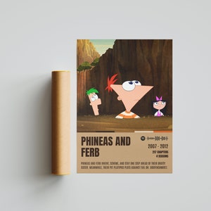 Phineas and Ferb Digital Printable Poster - Wall Art - A3 - A4 - A5 - 29.7 x 42.0 cm