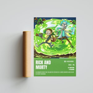 Rick und Morty 2-tlg. Poster Digital druckbares Produkt - Wandkunst - A3 - A4 - A5 - 29,7 x 42,0 cm
