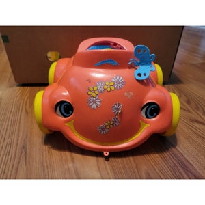 Vintage 1969 Mattel Baby Go Bye Bye Bumpety Car VW Bug Pink Yellow Floral AS IS Etsy Canada