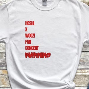 Hoshi x Woozi Fan Concert Warning Carat Tee, SVT Merch, Seventeen Concert Outfit for Carats, 96ers Tshirt