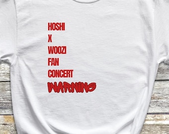 Hoshi X Woozi Concert Tee: Seventeen SVT Merch, Carat Fan