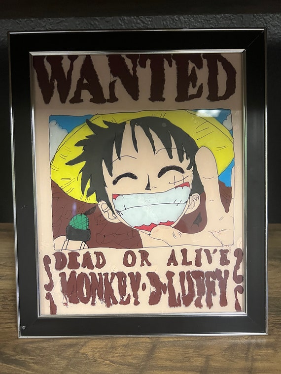 Monkey D Luffy From One Piece Wanted Poster Cross-stitch 