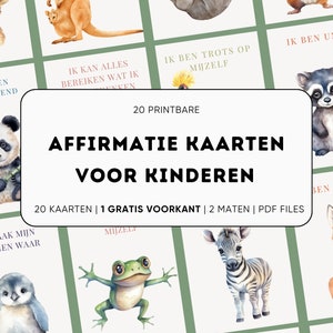 Nederlandstalige afirmatiekaarten voor kinderen / Motivatiekaartjes / Dagelijke afirmaties / Lunchbox kaartjes / Mindfulness kids