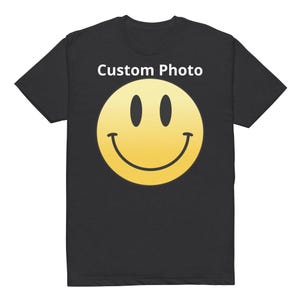 Camiseta personalizada con foto, camiseta con foto familiar personalizada, mezcla de algodón y poliéster.