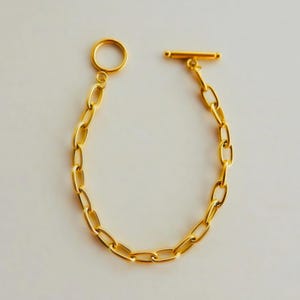 Chunky Chain Bracelet, Toggle Bracelet, Link Bracelet, Gold Bracelet, Chunky Bracelet, Gold Link Bracelet, Toggle Clasp, Jewelry For Her