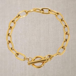 Freya Bracelet, Chunky Chain Bracelet, Toggle Bracelet, Link Bracelet, Gold Bracelet, Chunky Bracelet, Gold Link Bracelet, Toggle Clasp